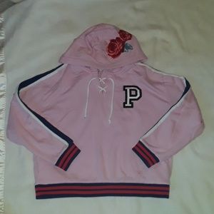 Pink Victoria's Secret long sleeve hoodie